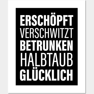 Erschöpft Verschwitzt Betrunken Halbtaub Glücklich Posters and Art